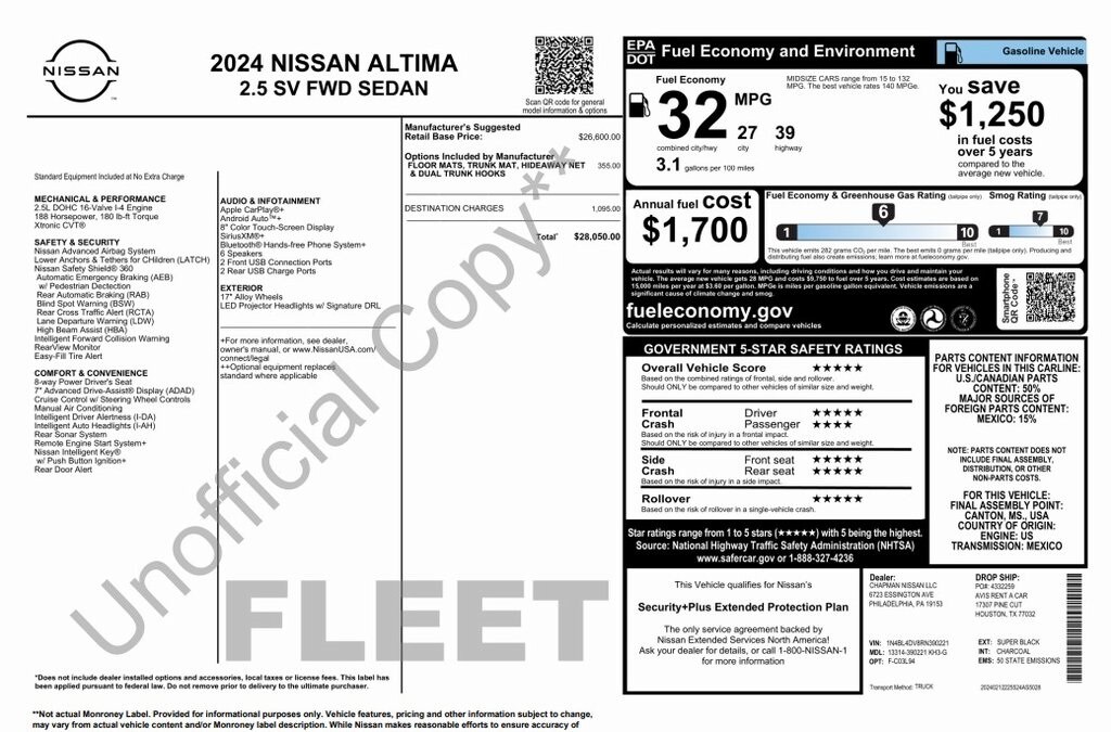 Used 2024 Nissan Altima 2.5 SV