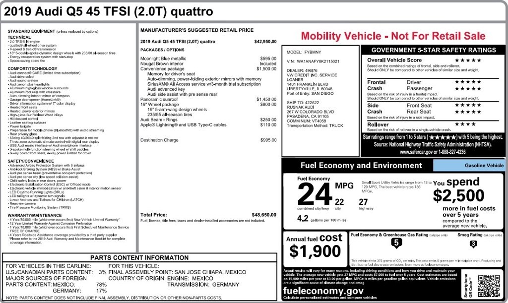 Used 2019 Audi Q5 2.0T Premium