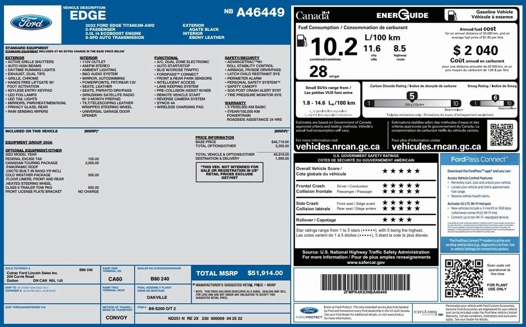 Used 2022 Ford Edge Titanium