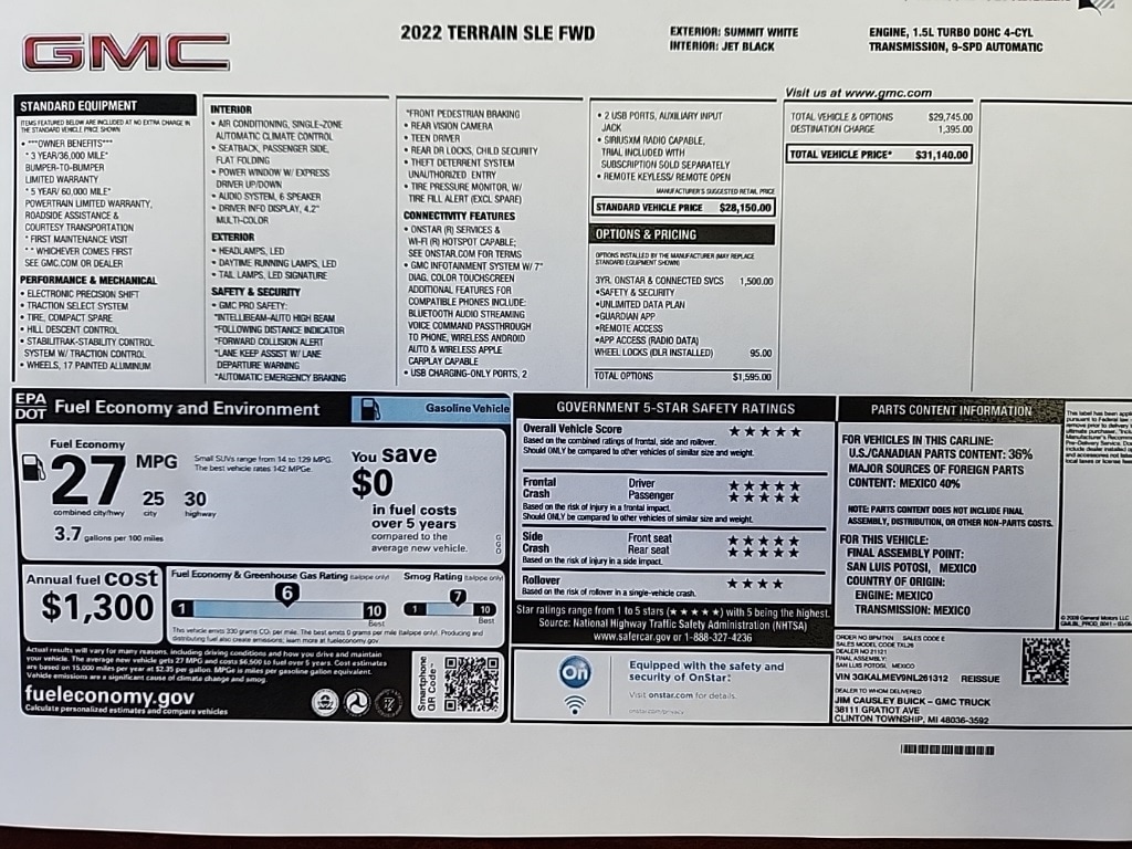 Used 2022 GMC Terrain SLE